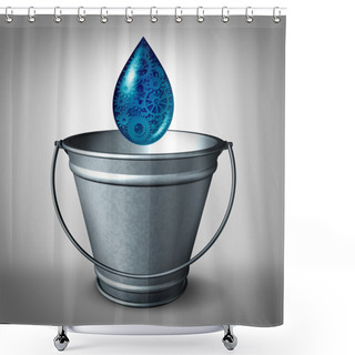 Personality  Drop In The Bucket Shower Curtains