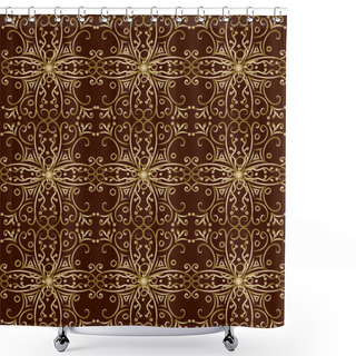 Personality  Vector Vintage Gold Background. Shower Curtains