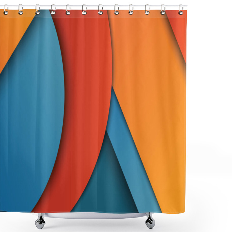 Personality  Illustration Of Unusual Modern Material Design Background Shower Curtains