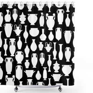 Personality  Vector Vases Seamless Shower Curtains