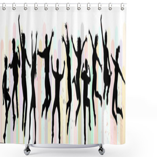 Personality  Dance And Jumping Shower Curtains