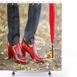 Personality  Retro Autumn Shoes Shower Curtains