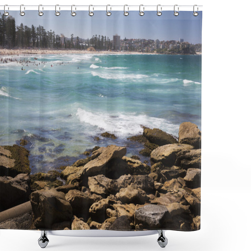 Personality  Waves Breaking On Manly Beach Shower Curtains