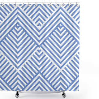 Personality  Abstract Stripped Geometric Background. Vector Illustration Shower Curtains