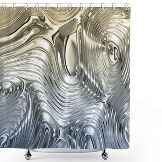 Personality  Liquid Metal Texture Shower Curtains