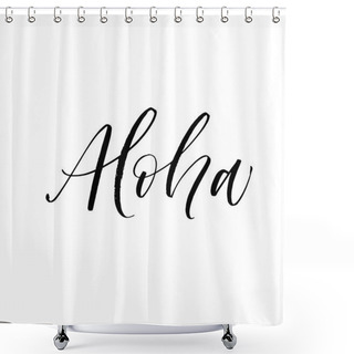 Personality  Aloha Postcard Illustration Shower Curtains