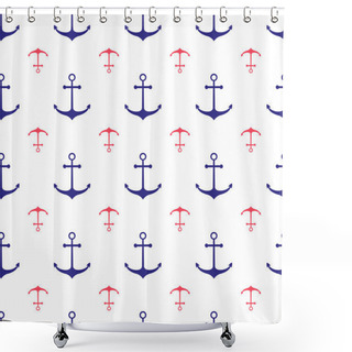 Personality  Seamless Nautical Pattern Shower Curtains