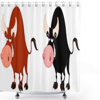 Personality  Bull Shower Curtains
