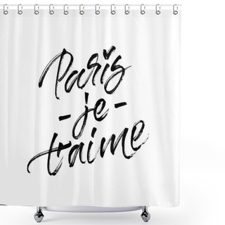 Personality  Paris Je T'aime (I Love You Paris) Lettering For Travel Card Shower Curtains