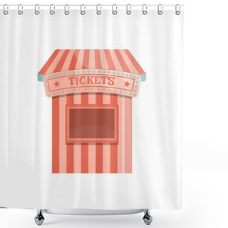 Personality  Ticket Office Icon Shower Curtains