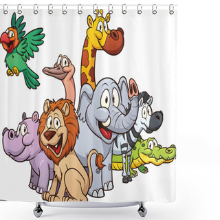 Personality  African Safari Animals Shower Curtains