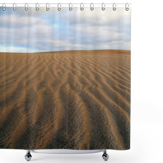 Personality  Scenic View Of Dunes, Selective Focus Shower Curtains