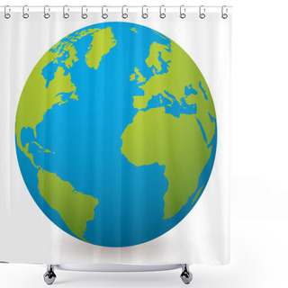 Personality  Natural Earth Globe Shower Curtains