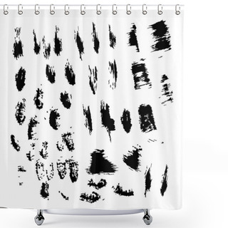 Personality  Vector Set Of Black Blood Or Ink Splashes, Ink Blots.  Shower Curtains