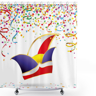 Personality  Carnival Colored Confetti Shower Curtains