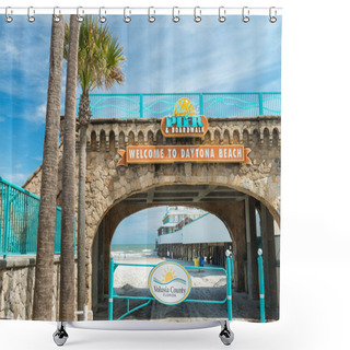 Personality  Main Street Entrance In Daytona Beach, Florida Shower Curtains