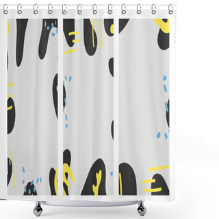 Personality  Colored Intersecting Spots. Design Templates For Social Media Stories. Vector Set Of Abstract Backgrounds With Copy Space For Text Or Photo Frames. Shower Curtains