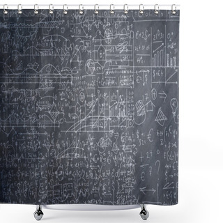 Personality  Sketch On Blackboard Shower Curtains