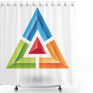 Personality  Triangle Pyramid Abstract Icon Shower Curtains
