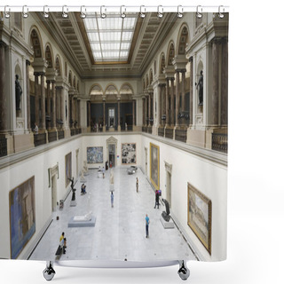Personality  Visitors Take A Tour At The Royal Museums Of Fine Arts Of Belgium In Brussels On June 1st, 2019. Shower Curtains