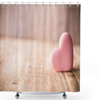 Personality  Pink Heart. Shower Curtains