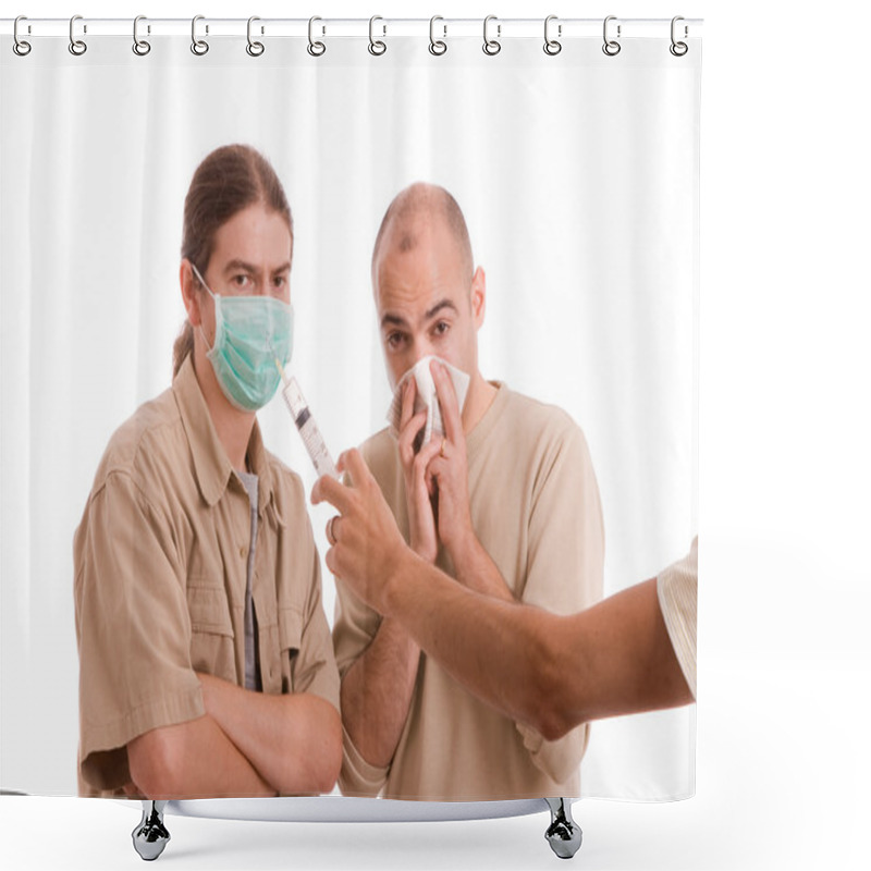 Personality  Man Infected With H1n1 Shower Curtains