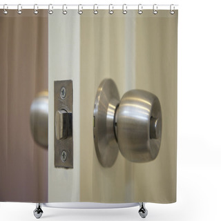 Personality  Door Closer And Door Lock Shower Curtains