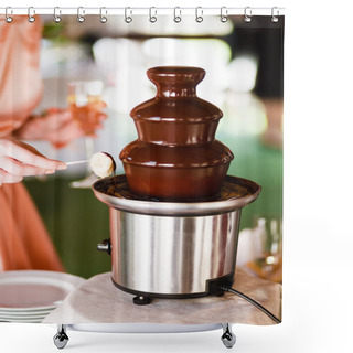 Personality  Chocolate Fountain Catering At The Party Shower Curtains