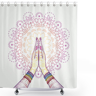 Personality  Namaste Decorated Yoga Shower Curtains