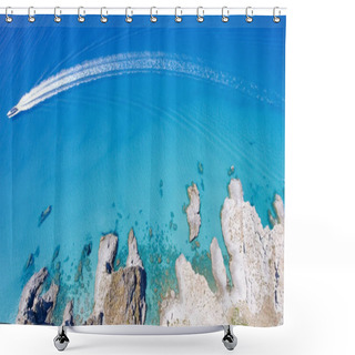 Personality  Overhead View Of Capo Vaticano Coastline, Calabria - Italy Shower Curtains