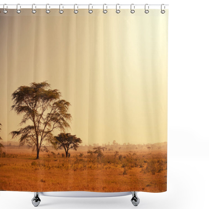 Personality  African landscapes shower curtains