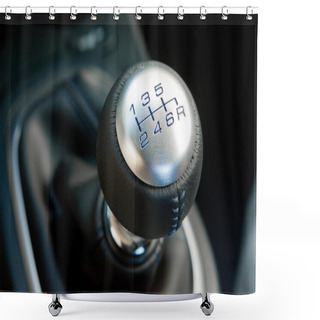 Personality  Sportscar Gear Shifter Shower Curtains