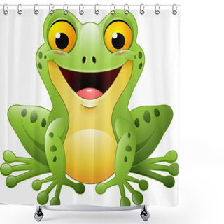 Personality  Cartoon Cute Frog Shower Curtains