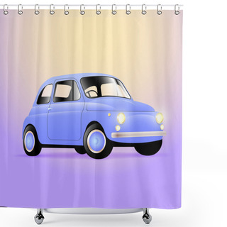 Personality  Vintage Classic Car Vector Illustration Shower Curtains