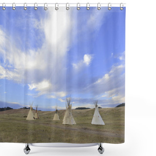 Personality  Teepee (tipi) As Used By Native Americans In The Great Plains And American West Shower Curtains