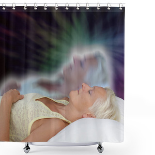 Personality  Female Astral Projection Experience Shower Curtains