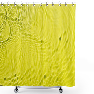 Personality  Banner Or Background For Advertising Cosmetics With Yellow Green Water Spills. Shower Curtains