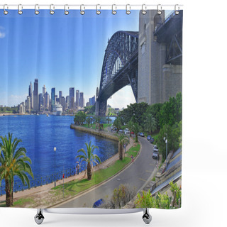 Personality  Sydney Harbour Bridge And City Skyline, Sydney Australia Shower Curtains