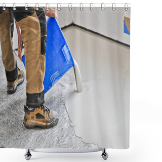 Personality  Leveling The Floor Leveled Shower Curtains