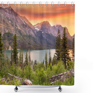 Personality  Glacier National Park Shower Curtains