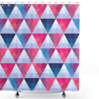 Personality  Seamless Texture With Triangles, Mosaic Endless Pattern. That Sq Shower Curtains