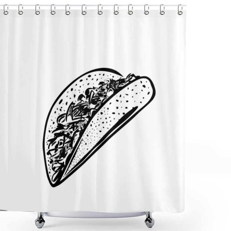 Personality  Mexican Taco Shower Curtains