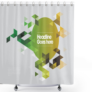 Personality  Vector Of Abstract Modern Geometric Background Shower Curtains