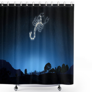 Personality  Zodiac Sign Scorpio Shower Curtains