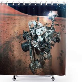 Personality  The Mars Rover Shower Curtains