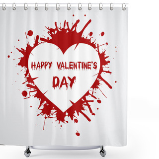 Personality  Valentines Day Background With Heart. Shower Curtains