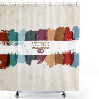 Personality  Abstract Vector Hand-painted Grunge Background Shower Curtains