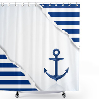 Personality  Nautical Background Shower Curtains