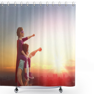 Personality  Father And His Daughter Shower Curtains