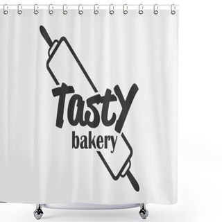 Personality  Bakery Typography Vector, Bakery Typography Logo, Style Bakery Logo Templates, Bakery Logo Design, Classic Bakery Initials Vector, Stylish Bakery Signature Graphics, Fancy Bakery Monogram Icons Shower Curtains